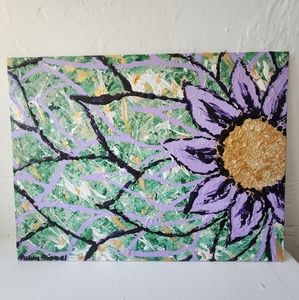 "Onward" original art hand painted acrylic abstract flower painting wall decor